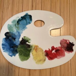 FISHS EDDY Large Artist's Painter Palette Cheese Charcuterie Plate Platter